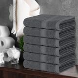 Utopia Towels Premium Hand Towels 6 Pack 41x71 cm 600 GSM Grey view 7