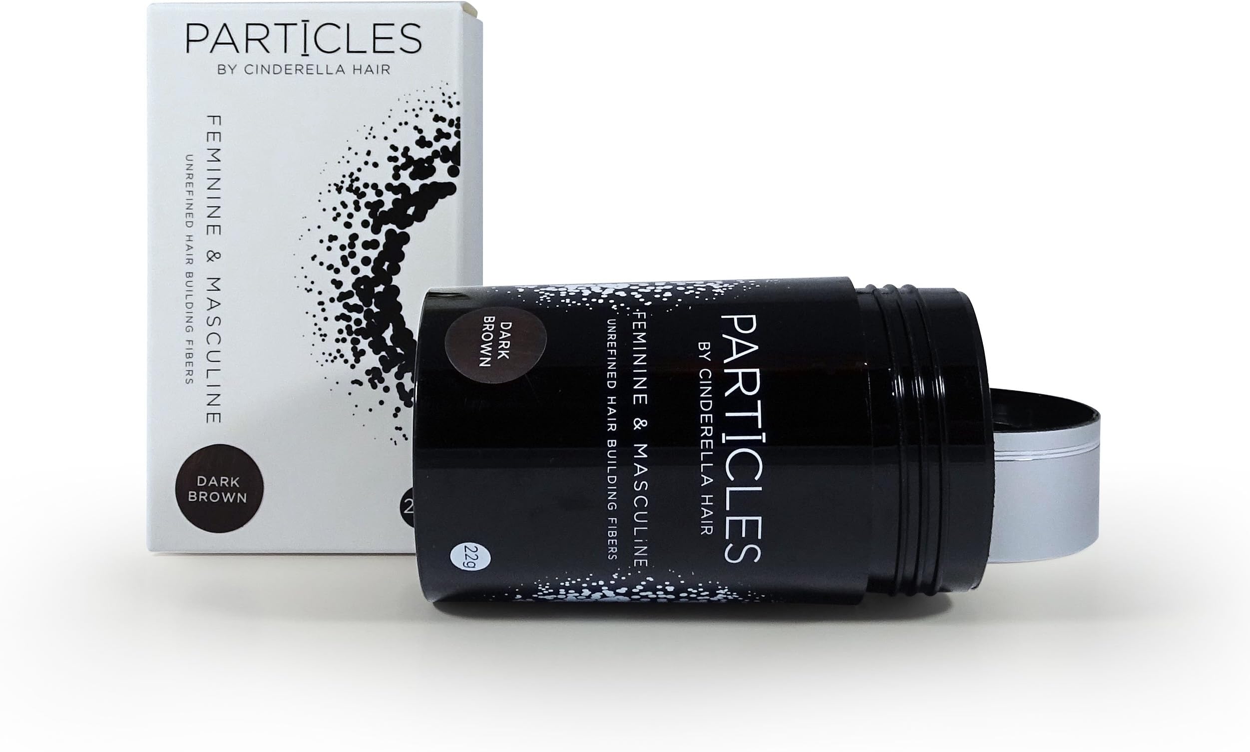Particles Hair Building Fibers Hair Loss Concealer For Hair Loss & Thinning Hair by Cinderella Hair 22g (Dark Brown)