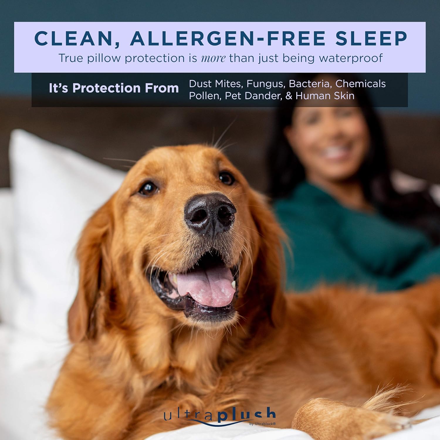 UltraPlush Premium Waterproof Pillow Protectors - Hypoallergenic and Bed Bug Proof Zippered Pillow Case - 2 Pack - Super Soft and Quiet (Standard Size 20 inches x 26 inches): Home & Kitchen