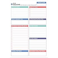 bloom daily planners Double Sided Daily Planning System Tear Off To Do Pad - Teal - 6" x 9"