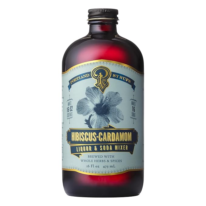 Amazon Com Portland Syrups Hibiscus Cardamom Syrup 16oz Grocery Gourmet Food