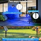 T-SUNUS Solar Garden Spot Lights Blue LED Outdoor IP65 Waterproof view 2