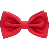 BOW TIE HOUSE Real Silk Classic Pre-Tied Bow Tie Formal Solid Tuxedo with Gift Box