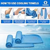 Sukeen 6 Pack Cooling Towels 40x12 Multicolor Microfiber Sports view 4