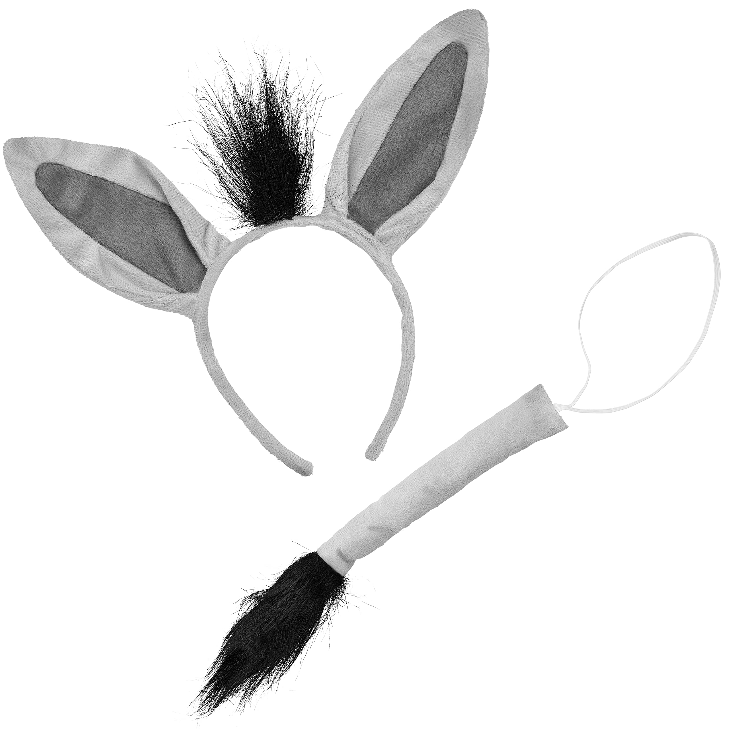 Balinco Donkey Costume Set Animal including Hairband & Tail, Party Accessories, JGA Costume, Carnival, Fancy Dress, Motto Party, Festival