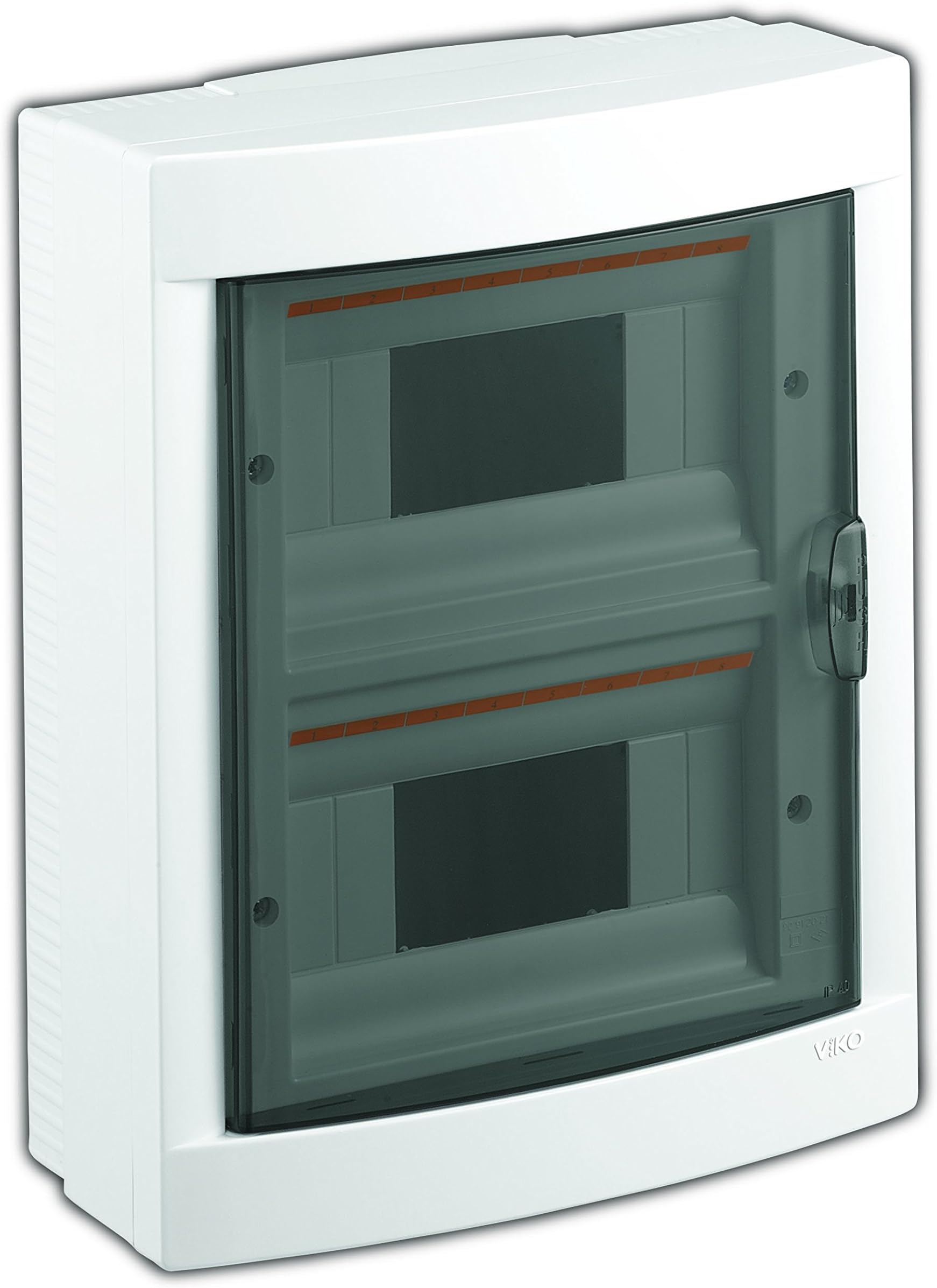Surface-Mounted Small Distribution/Fuse Box/Distribution Box Surface-Mounted IP40 2,4,6,8,12,16,24,36 Module, 1,2,3 Row with DIN Rail + PE/N Terminals
