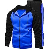 GXAMOY Men's 2 Pieces Tracksuits Running Sports Suits Drawstring Waistband Sweatsuit