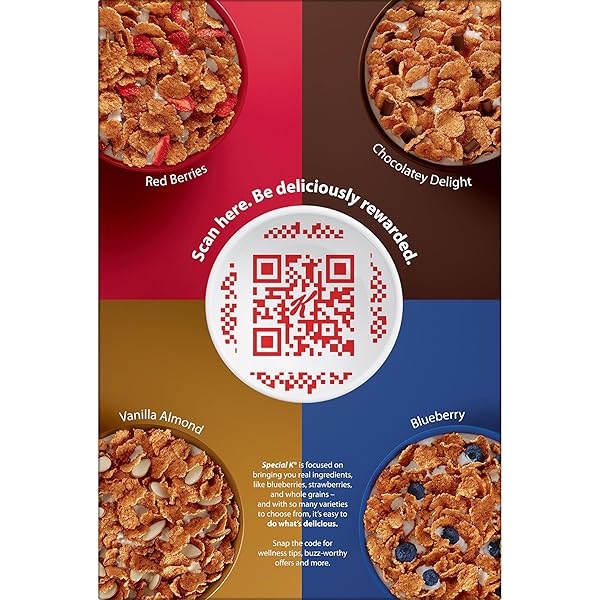 SPECIAL K COLD BREAKFAST CEREAL, 11 VITAMINS AND MINERALS, MADE WITH REAL ALMONDS, VANILLA AND ALMOND, 12.9OZ BOX (1 BOX)