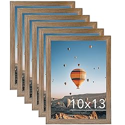 JCJMY 10x13 Rustic Brown Picture Frame Set of