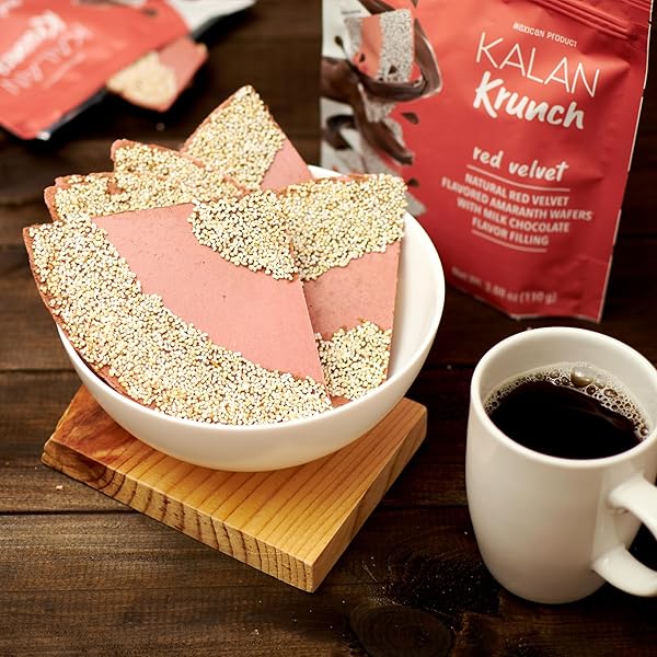 KALAN KRUNCH RED VELVET NATURAL FLAVORED AMARANTH WAFERS, PACK OF 1, 3.88 OZ
