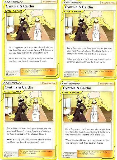 Amazon Com Pokemon Trainer Set Cynthia Caitlin 189 236