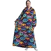 ZXIMU Blanket Hoodie Long,Extra Long Wearable Blanket Oversized Hoodie Blanket Hoodies for Women Snuggle Blankets for Women