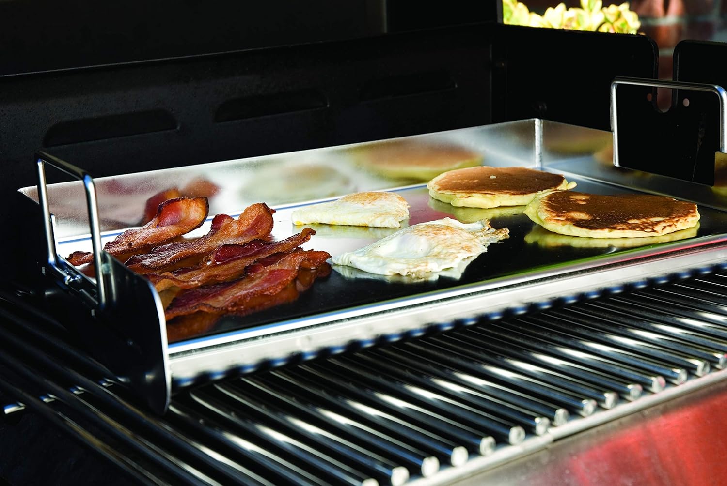 Charcoal Companion CC6305 Stainless Steel Pro Grill Griddle Silver