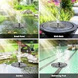 Estefanlo Solar Fountain Water Pump Garden Bird Bath 4 Nozzles view 2