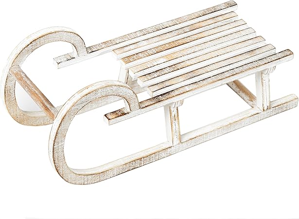 Heitmann Deco Wooden Sleigh Decorative Christmas Decoration Wooden