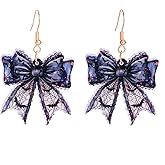 C-leen Halloween Butterfly Earrings for Women - Acrylic Made Waterproof Elegant Pendant Earrings Holiday Costume Jewelry Colorful Halloween Earrings Gifts for Women Mom Wife Friends Her