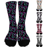 YSDZDM 67 Socks Kids Six Seven 67 Sock Ice Cream Drip 6 7 Meme Design Socks Funny Gifts For Boys Girls