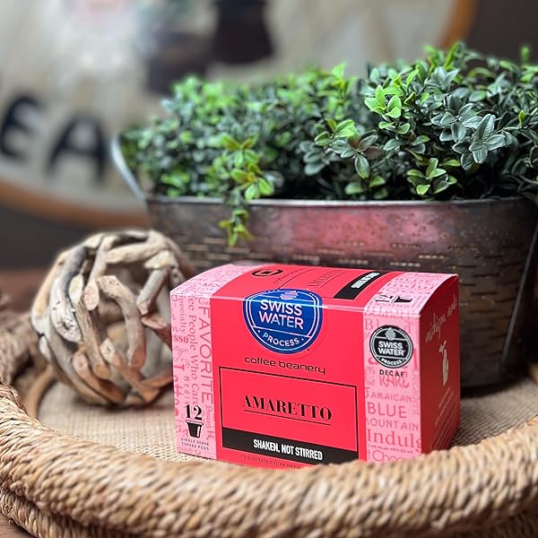 AMARETTO DECAF COFFEE PODS BY COFFEE BEANERY | 12CT MEDIUM ROAST ARBICA COFFEE