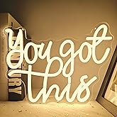 You Got This Neon Sign for Wall Decor Inspirational Neon Led Sign Dimmable You Got This Sign for Home Office Decor Neon Light up Sign Neon Wall Sign for Bedroom Living Room Party Gift