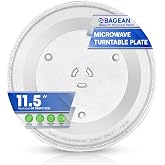 Microwave Plate Replacement 11.5&rdquo; WB49X10224 Compatible with GE Microwave Glass Plate - Exactly Replaces Rotating Glass Turntable Tray - Oven Spinning Dish Tray for Better Reheating and Cooking