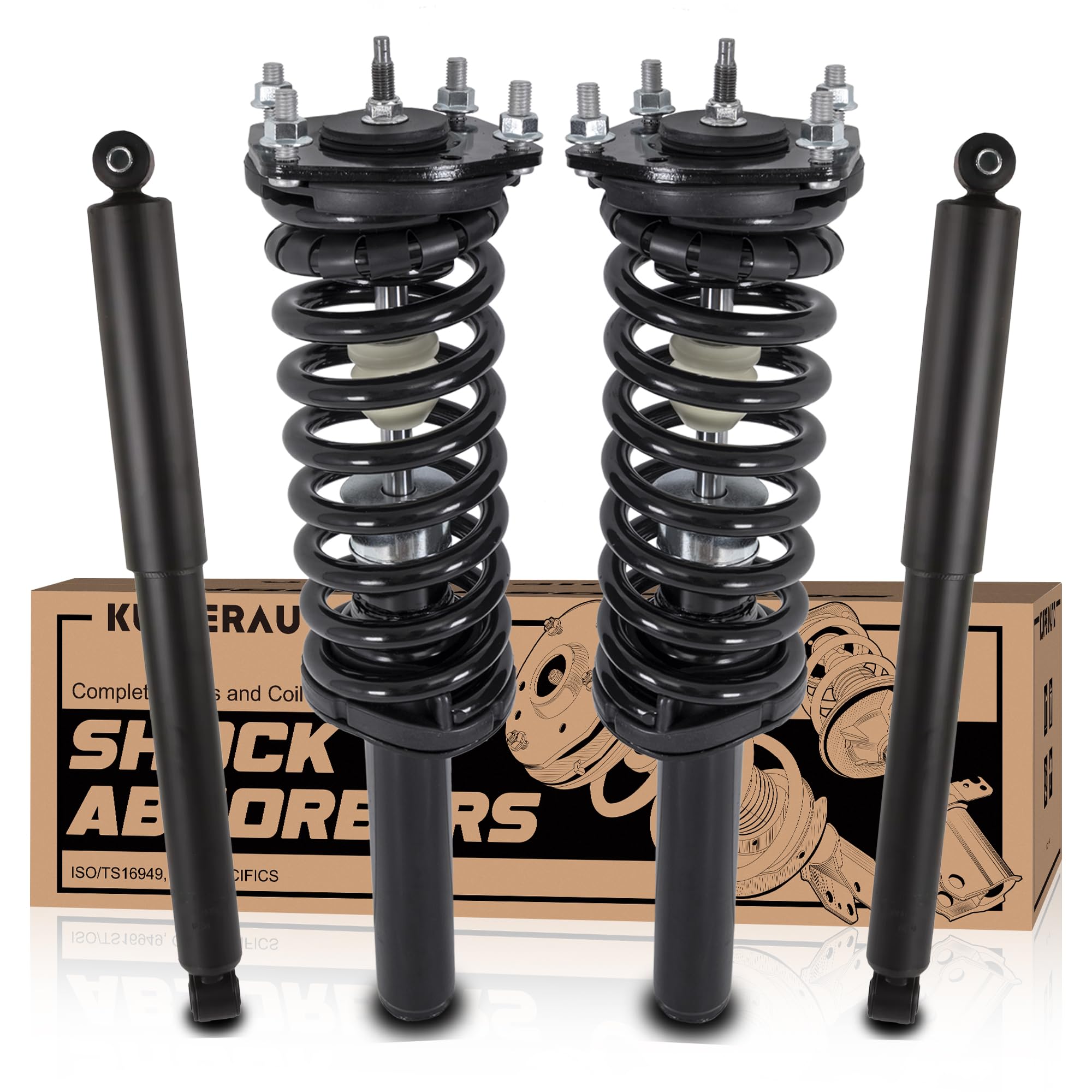 Photo 1 of KUIPERAUTO Front and Rear Struts Complete Assembly Shocks Absorbers Compatible for 2005-2010 Jeep Grand Cherokee / 2006-2010 Jeep Commander,171377L,171377R,911278 4PCS