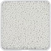 Auvoau 3mm Glass Seed Seed Beads Opaque White About 5000pcs/150Grams 8/0 Small Craft Beads for DIY Bracelet Necklaces Craft Jewelry Making Supplies