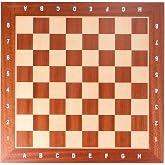 GSE Professional Tournament Chess Board Only, Sapele &amp; Maple Inlaid, Brown | Wooden Inlay Chess Board for Beginners, Kids, Adults, Professional Tournament Player (Extra Large 21.25" / Square: 2.25")