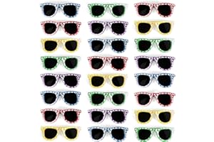 Neliblu Kids Hibiscus Sunglasses Party Favors - Sun Glasses for Beach, Carnival Prizes, and Party Toys - Favorite Luau and Pool Party Treat Bag Fillers - Bulk Stylish Party Sunglasses - Set of 25