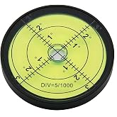BUBLEVL Round High Precision 2.4inch 60MM Aluminium Bubble Levels RV | Cardan Circular Bullseye RV leveling Bubble Levels For Motorhome, Camping, Trailer, Construction, CNC machine