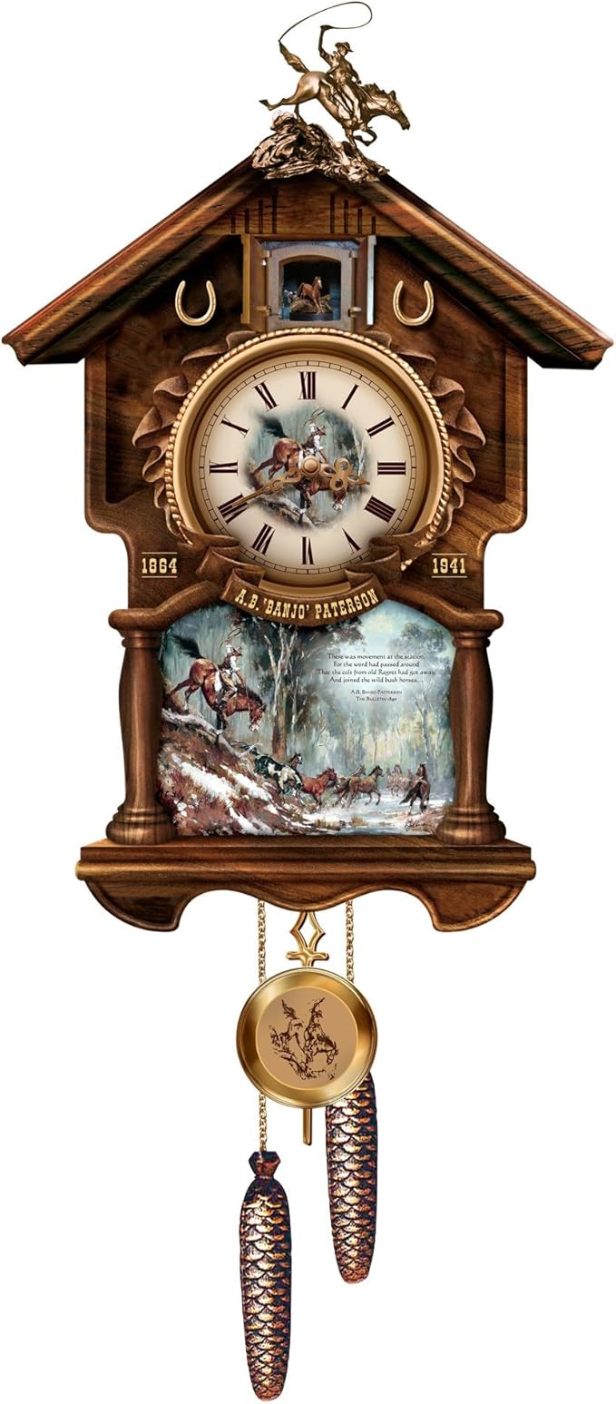 Cuckoo Clock The Man From Snowy River Clock with Sound and Motion by