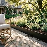 Harbour Housewares 5M Lawn Edging Border 16cm Face Height Black Galvanised Steel view 8
