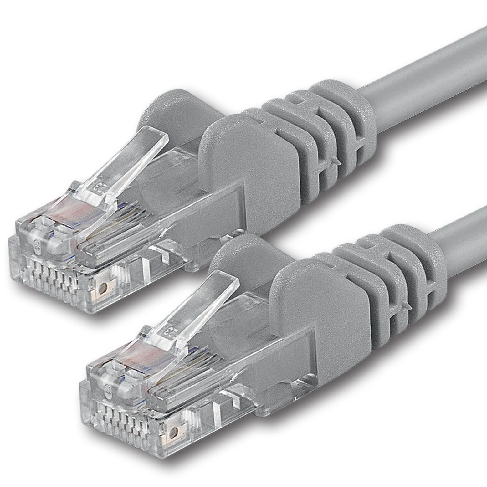 1aTTack.de 15m - gray - 1 piece - CAT.6 CAT6 Ethernet LAN network cable 1000 Mbit/s patch cable