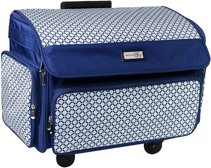 Everything Mary 4 Wheels Collapsible Deluxe Sewing Machine Storage Case
