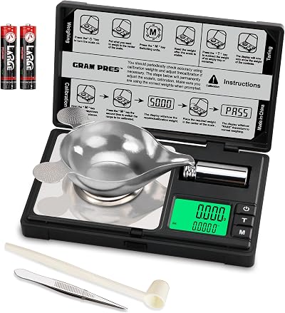 GRAM PRES High Precision Milligram Scale 50g 0.001g Backlit 6 Units Kit
