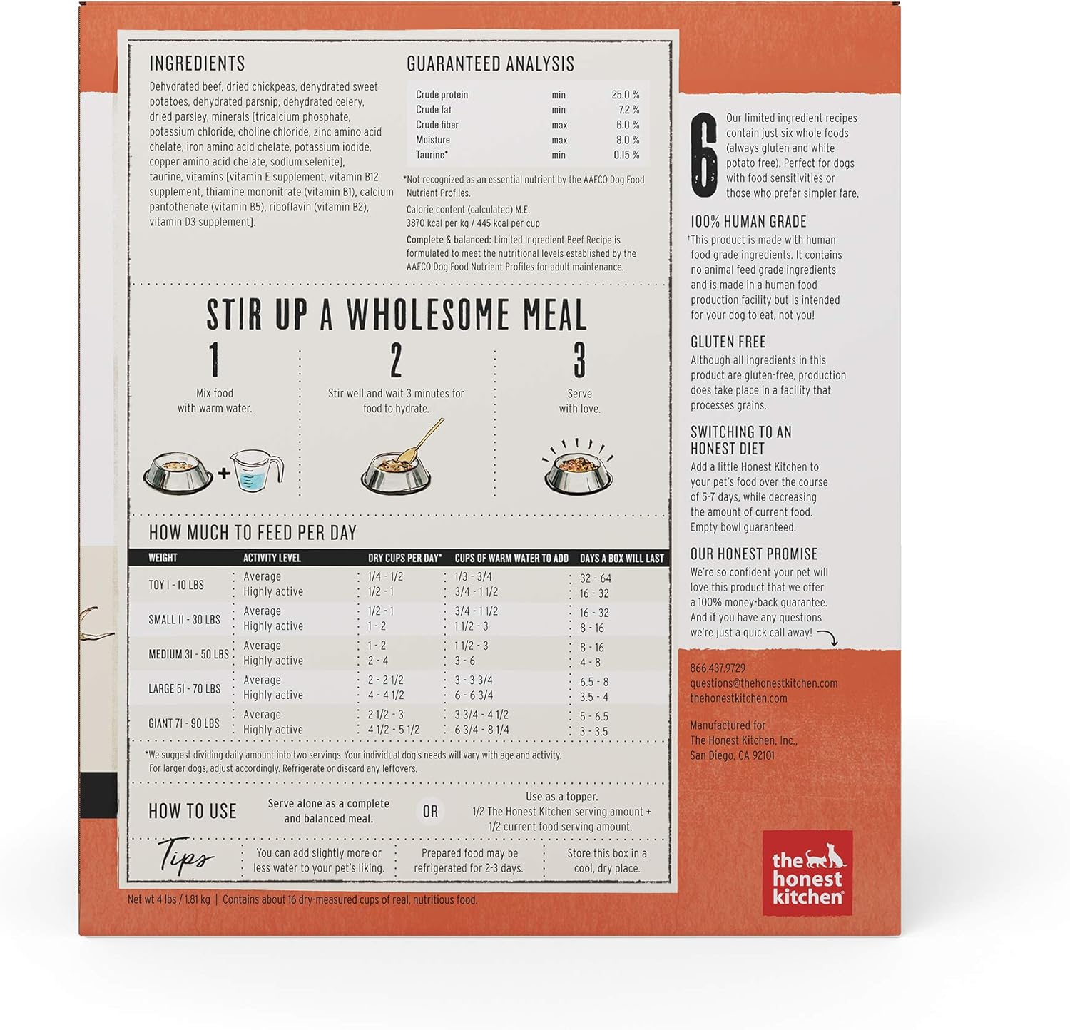 the honest kitchen human grade dehydrated limited ingredient dog food