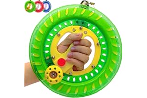 TianYueFly Kite Reel and String Spool, 8.7in Dia with 1200ft Line, Winder with Lock and Connector for Kids & Adults (Green)