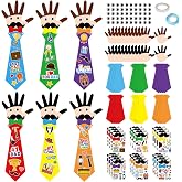 Cinrobiye 72pcs Fathers Day Craft Kits Father’s Day Tie Craft Best Dad Ever DIY Handprint with Stickers for Happy Father Day Gifts Home School Activities Birthday Party Favors Supplies Decoration