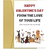 Zoytonky Funny Dog Valentine's Day Card for Him Her, Humorous Valentines Day Card Gift for Dog Owners, Husband, Wife, Partner, Happy Valentine's Day from The Love of Your Life