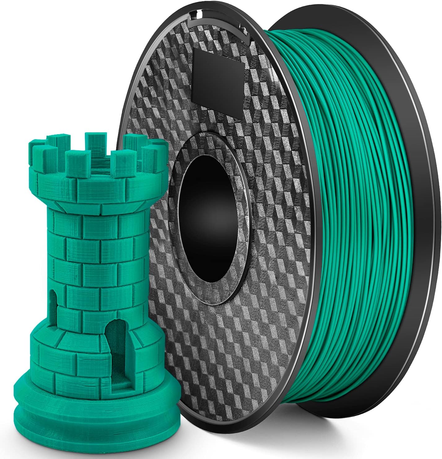 LONENESSL 3D PLA Printing Filament 1.75mm 1KG Spool Printer Filament Bundle, Dimensional Accuracy +/- 0.02 mm Printer Consumables Green