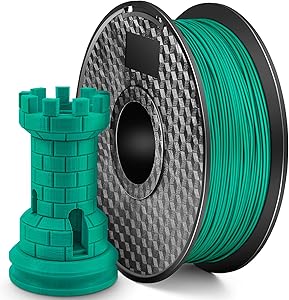 LONENESSL 3D PLA Printing Filament 1.75mm 1KG Spool Printer Filament Bundle, Dimensional Accuracy +/- 0.02 mm Printer Consumables Green