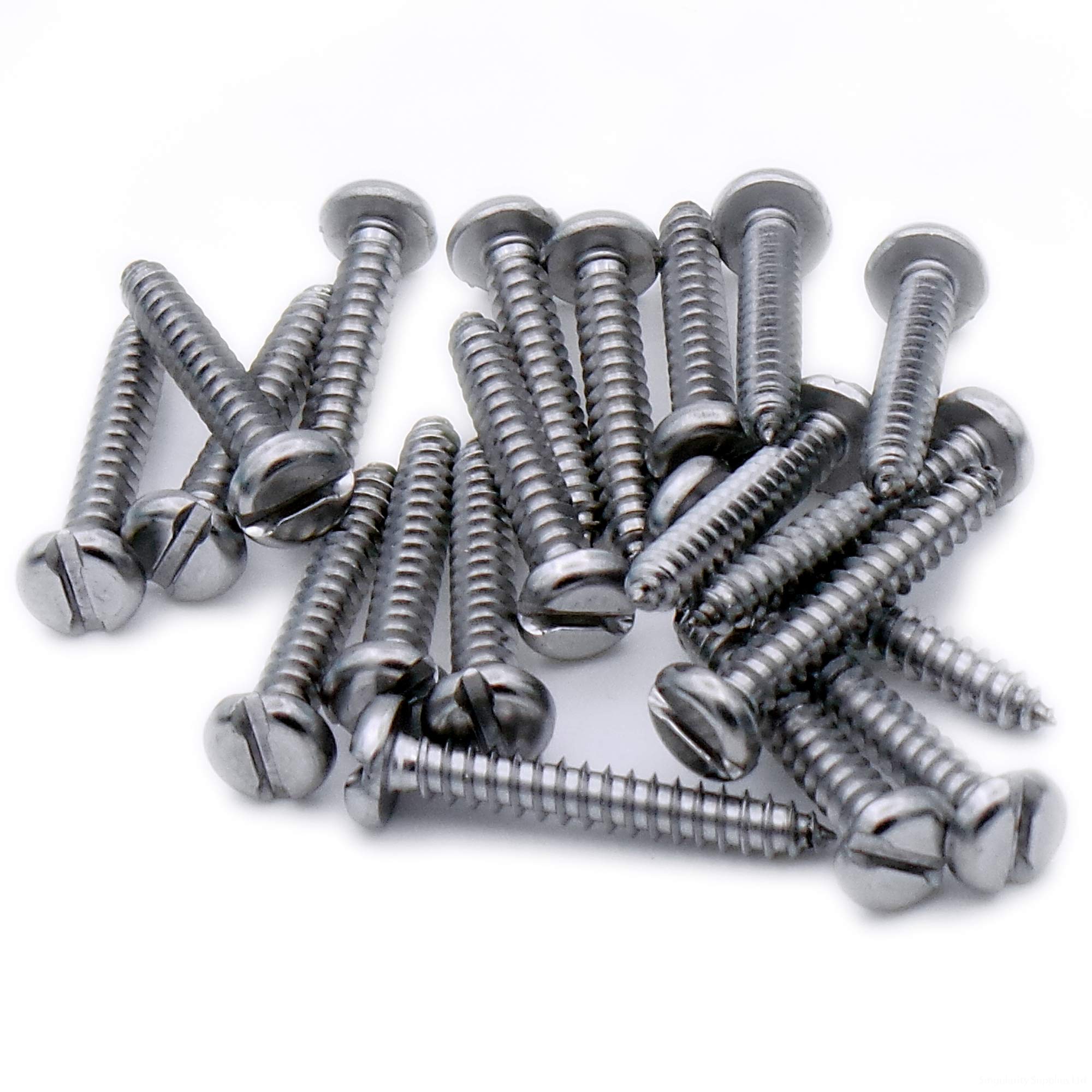 No.10 x 2.75 (4.8mm x 70mm) Slot Pan Self-Tapping Screw - Stainless Steel (A2) (Pack of 20)