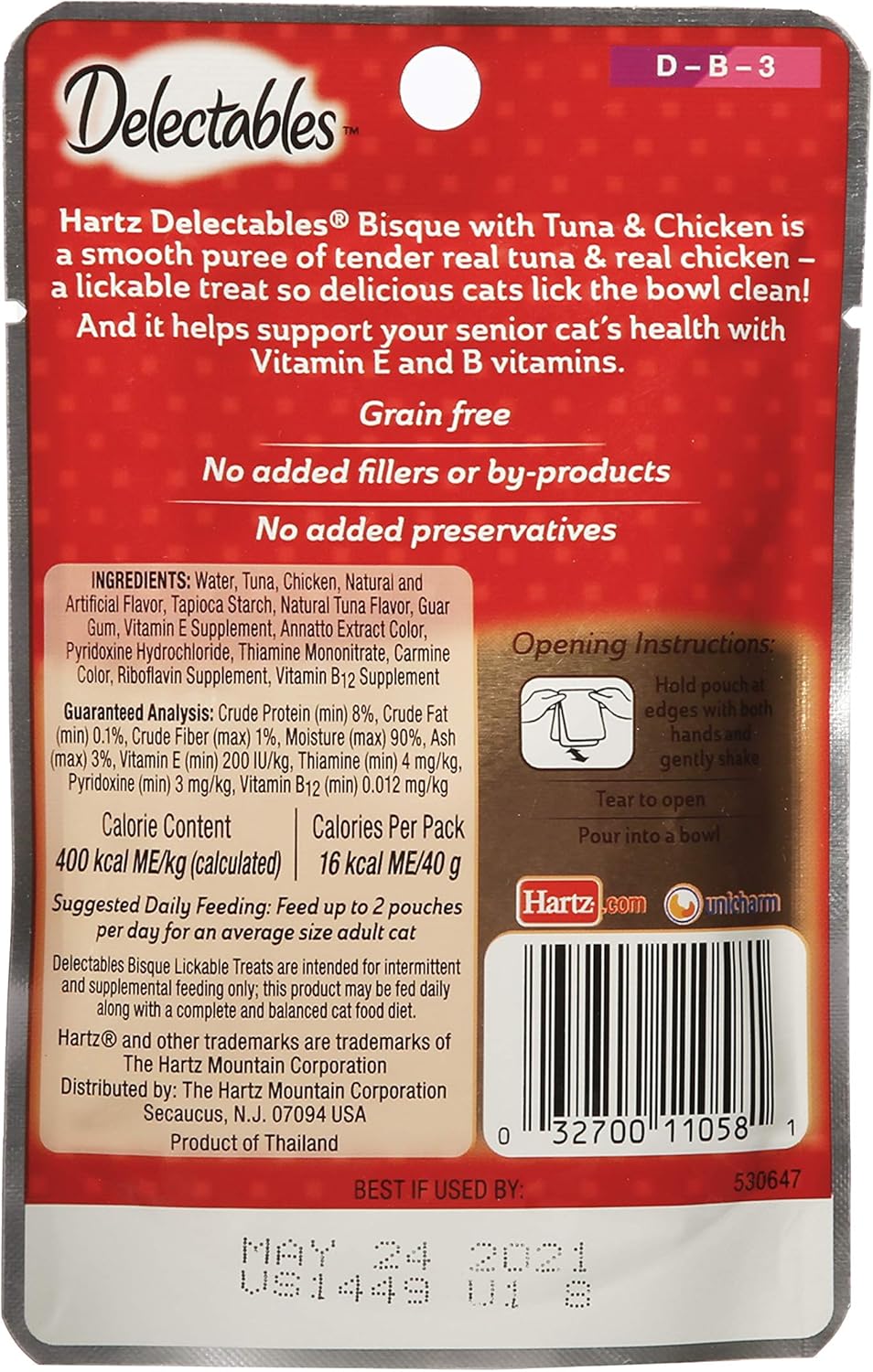 Delectables Bisque Lickable Treat for Senior Cats Tuna Chicken (Box of 12) : Pet Supplies