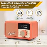Roberts Revival Petite2 FM DAB DAB+ Radio with Bluetooth Orange view 2