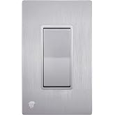 ENERLITES Brushed Silver Single Pole Decorator Light Switch, 15A, 1 Pack | Paddle Rocker Switch with Brush Silver Screwless Wallplate, 120V/277V, 3 Wire, Grounding Screw, Residential Grade, UL Listed