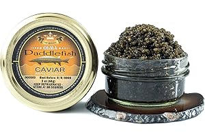 OVERNIGHT SHIPPING - OLMA American Paddlefish Black Caviar - Medium Grey Pearls, Smooth Flavor - 2 oz / 56 g