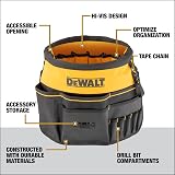 DeWalt Bucket Tool Organizer 37 Pockets Loops ToughCase Pocket view 2