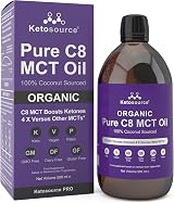 Ketosource Organic Pure C8 MCT Oil 500ml Glass Bottle