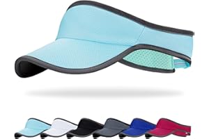 Trodalo Sports Sun Visor for Men Women, Lightweight Soft Quick-Dry Visor Hat, Packable Tennis Golf Running Visor
