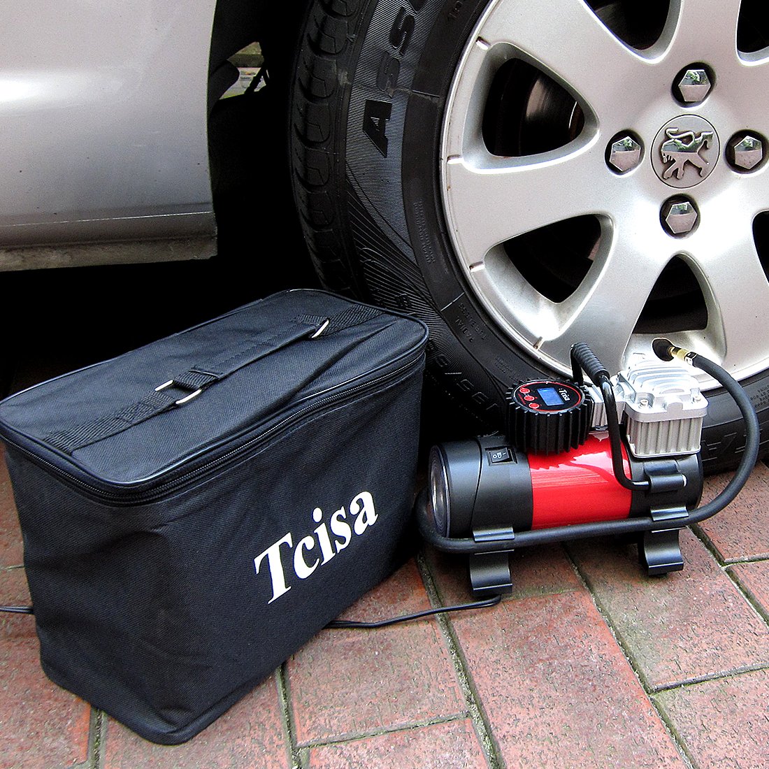 Portable Air Compressor Pump 150 PSI, Tcisa 12V 140W Auto Digital Car