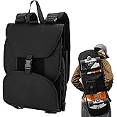 YIBEICO Upgraded Skateboard Backpack Bag for Meepo, Adjustable Foldable Skateboard Shoulder Bag Sports Package,Widen Skateboard Carrier Hanger Travel Backpack (Black)
